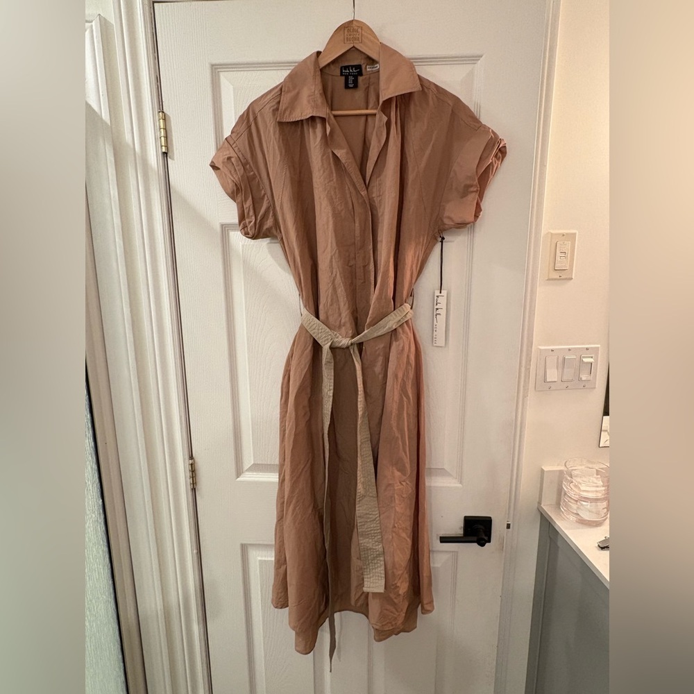 Thin Nichole Miller Midi Dress with Belt